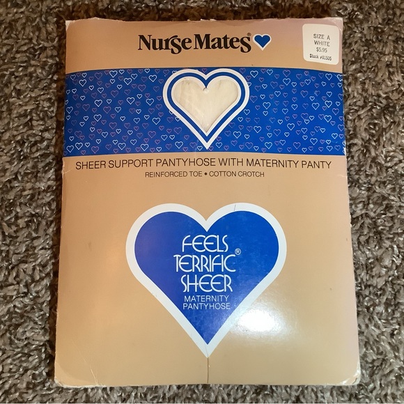 Nurse Mates sheer support maternity pantyhose, color white, size: A - Picture 1 of 12